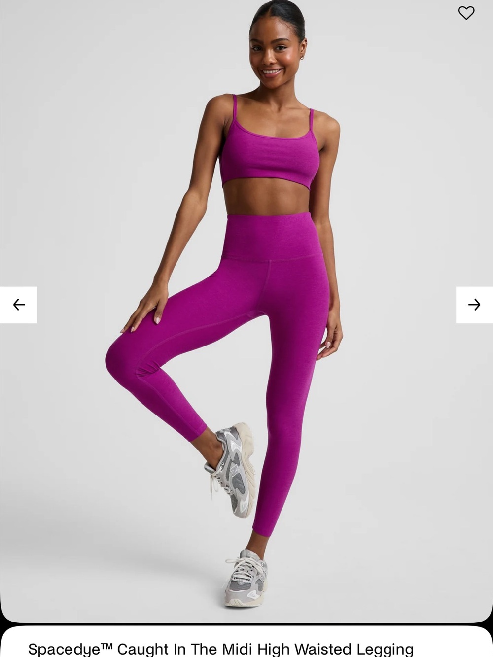 Nwt - beyond yoga Caught In The Midi High Waisted Legging - Magenta